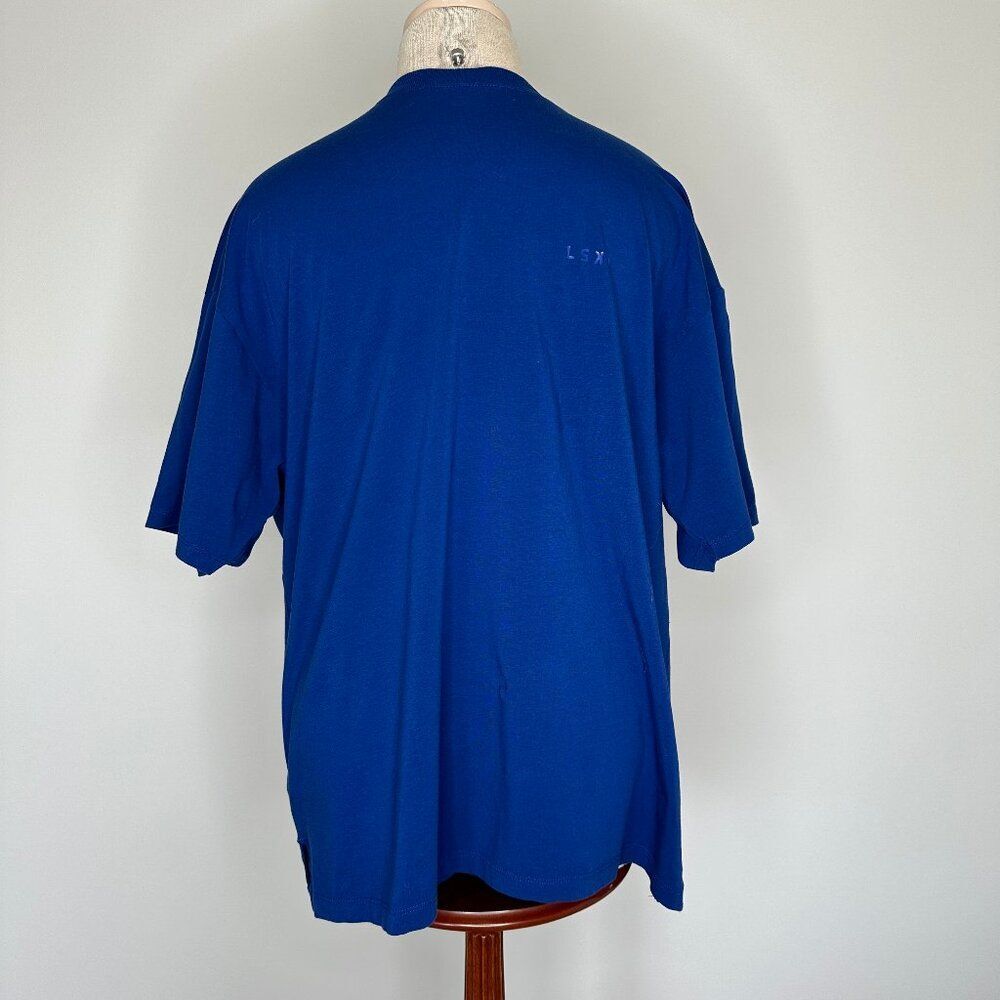 LSKD Men's Cobalt Blue Oversized Tee Large